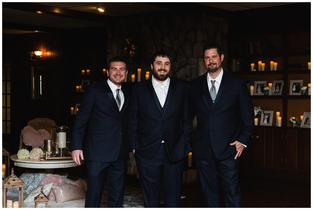 groom with best man and brother at lakeview golf resort wedding